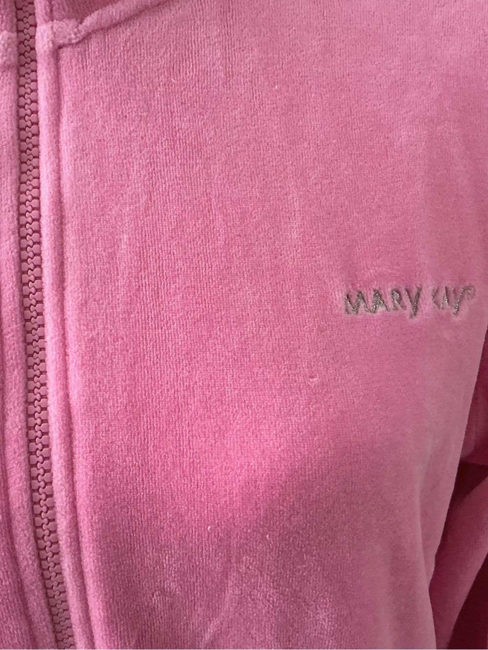 Mary Kay 2 Piece Avia Activewear Pink Velour Co-Ord Track Suit Size M Rare VTG - Picture 3 of 16